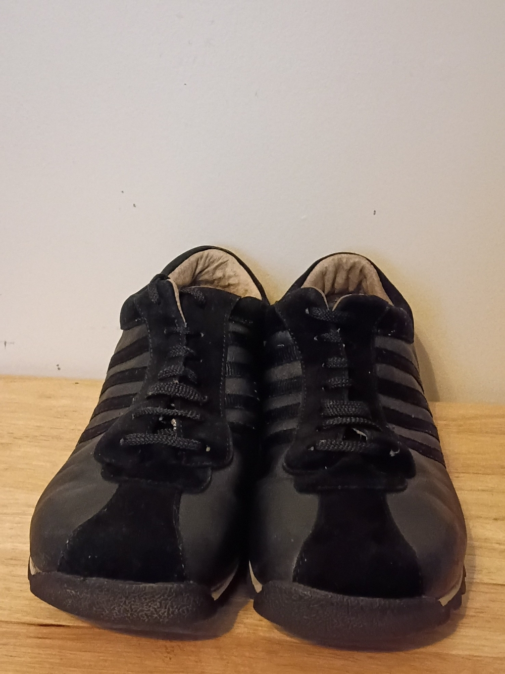 Steve Madden Men's Black Athletic Sneakers with Three-Stripe Design